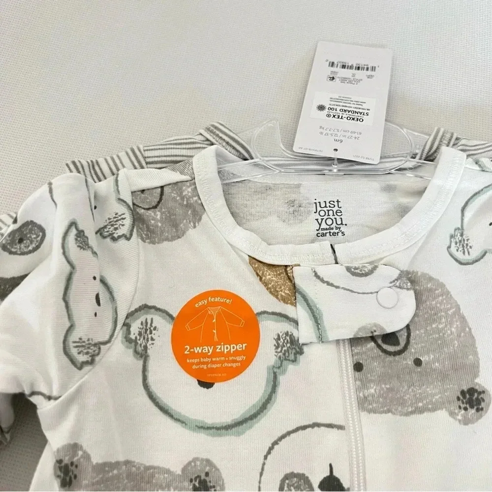 Carter's Just One You Baby Boys' 2pk Sleep N' Play Pajama Footed Size 6 Months